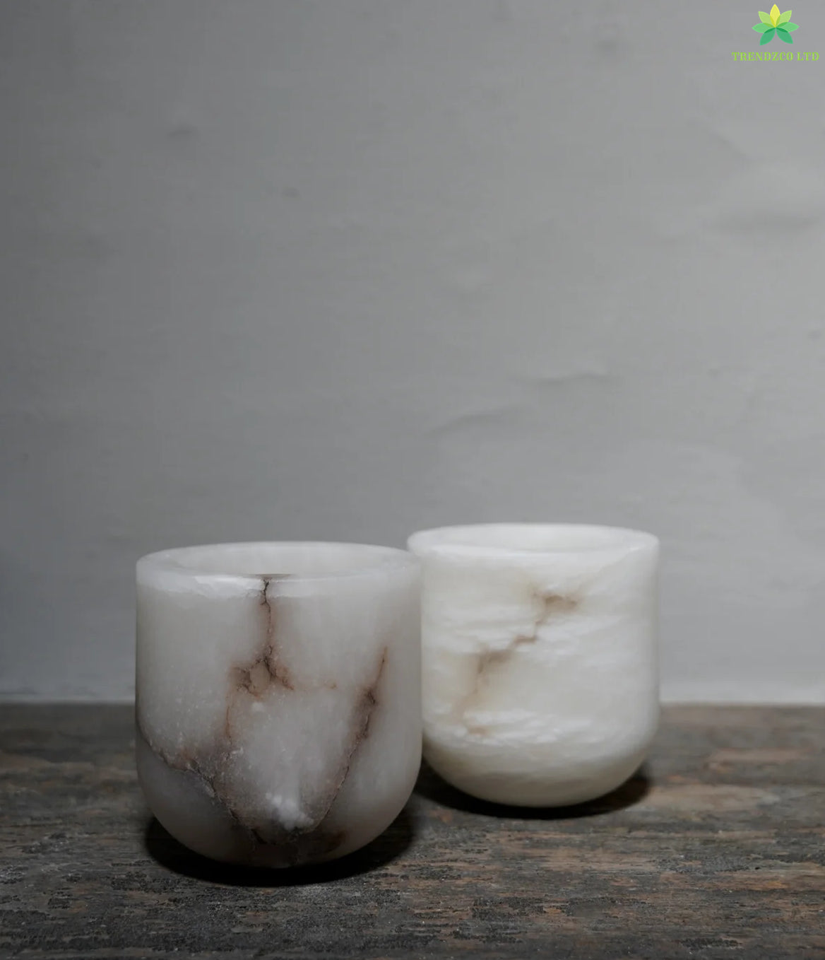 Alabaster jars (set of two)
